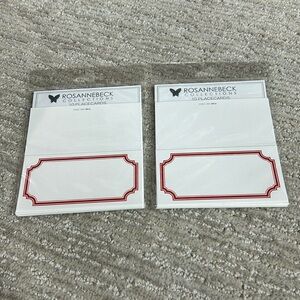 20 Place Cards Red & White BY  ROSANNE BECK